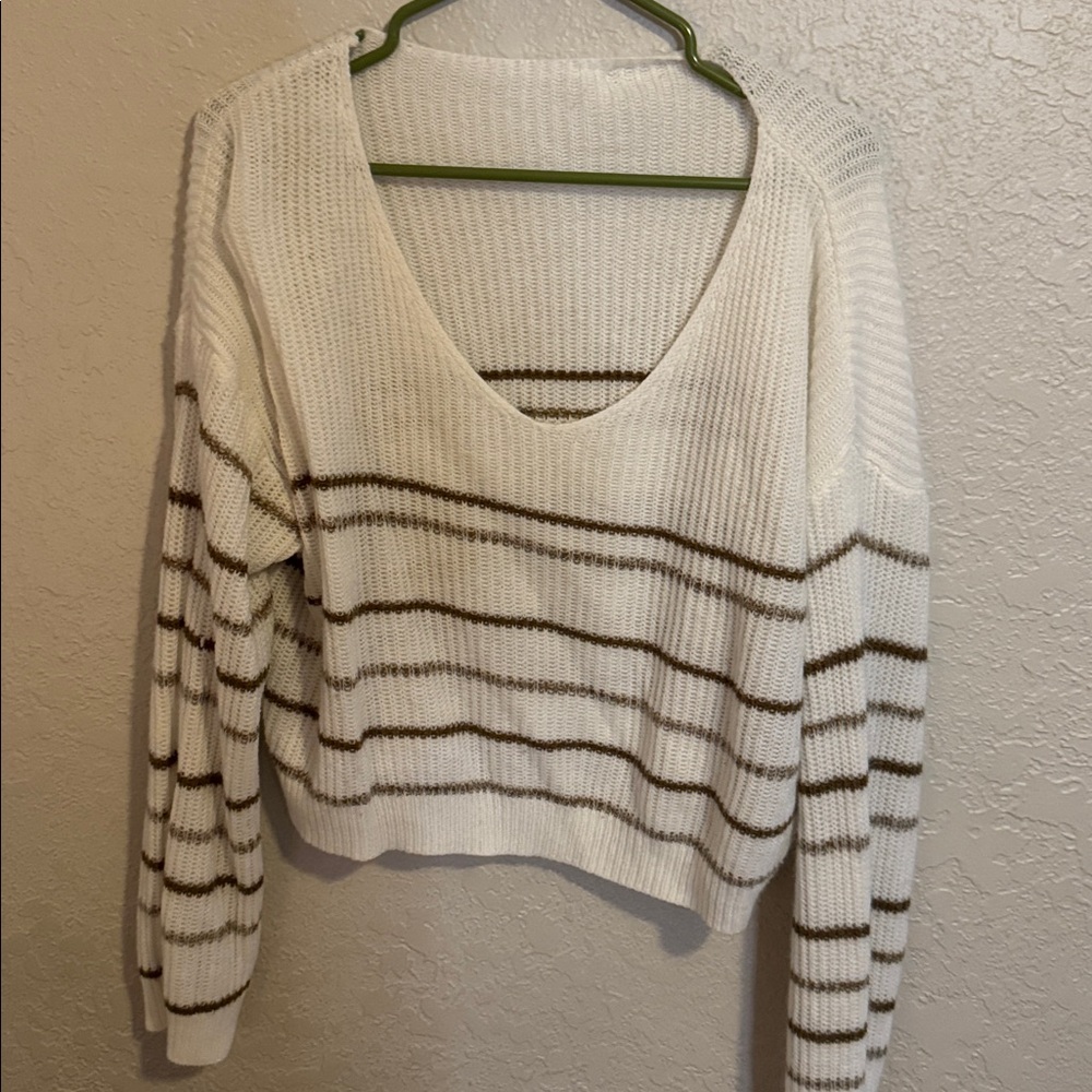 Striped V-Neck Sweater
